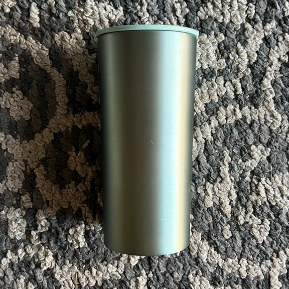 Starbucks Winter 2019 Stainless Steel Metallic Travel Tumbler with Teal Lid - Picture 3 of 6